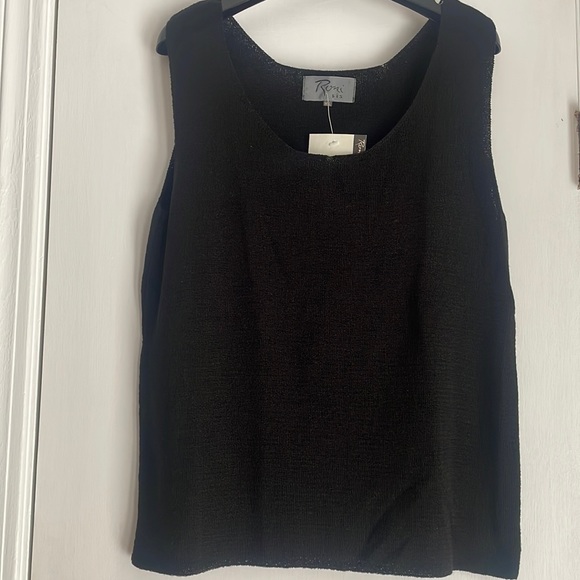 NEW Roni Bis Black Knit Shell M/L - Picture 1 of 5